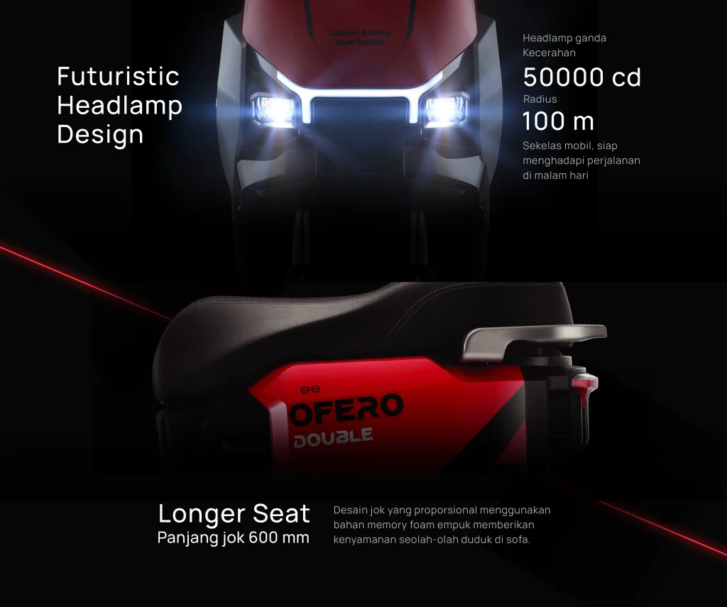 motor listrik ofero stareer 3 lit riding malam hari